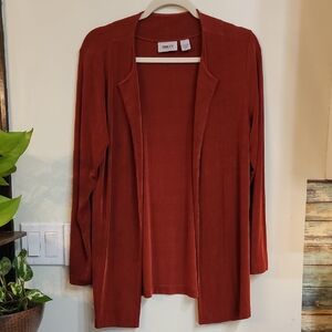 Chico's Travelers Women's Terracotta Cardigan